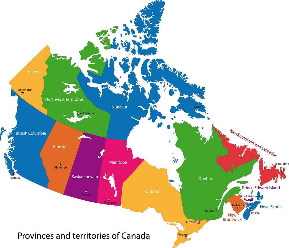 Best province to live in Canada: Canadian map