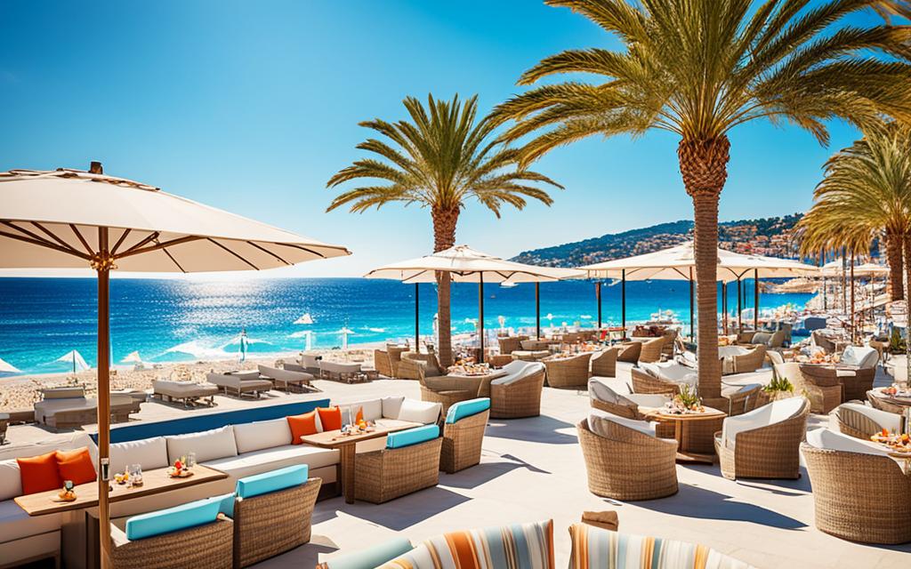 luxury beach club in Nice